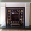 Limestone classic fireplace
